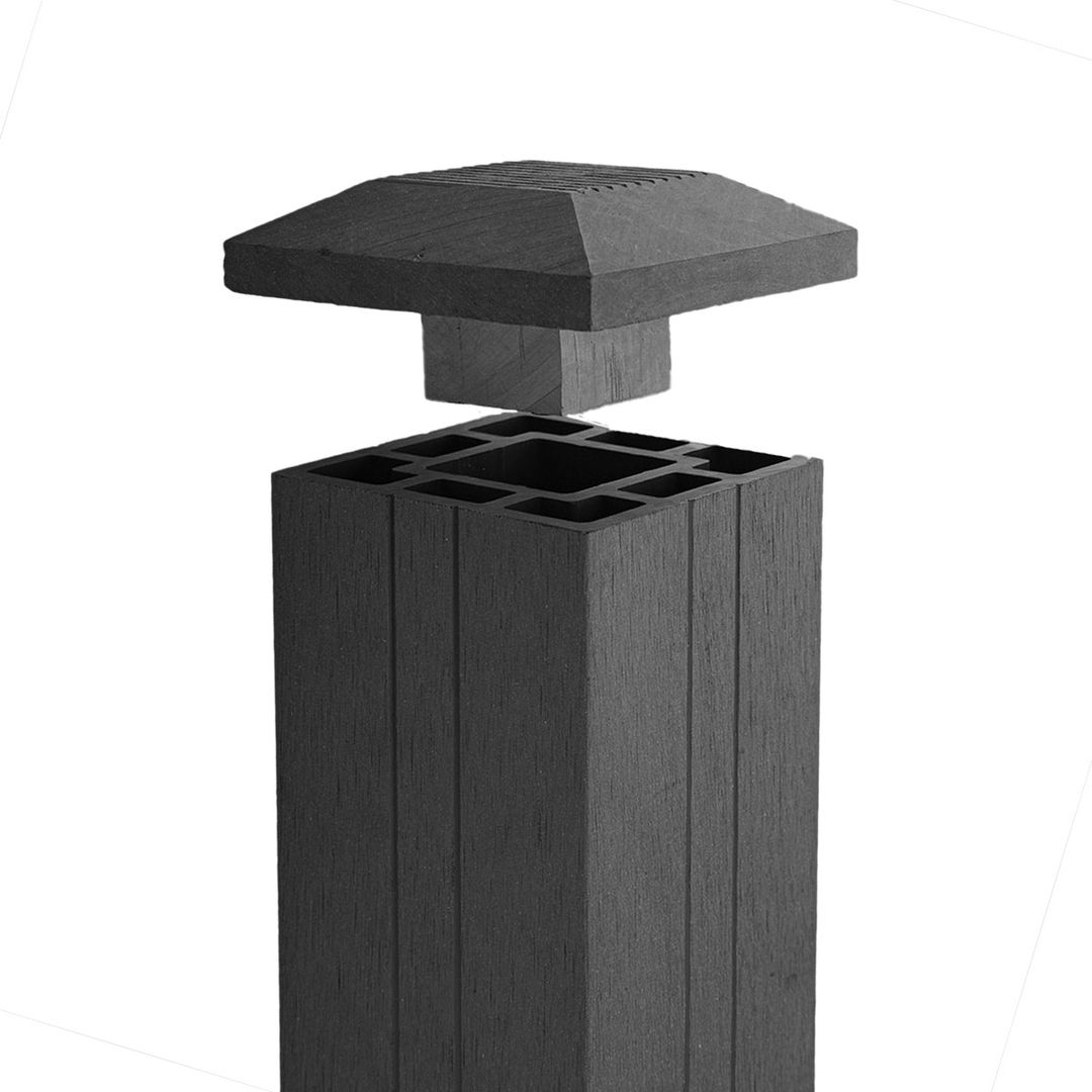 Composite Fence Panel Sets To Fit Concrete Posts with Diamond Trellis